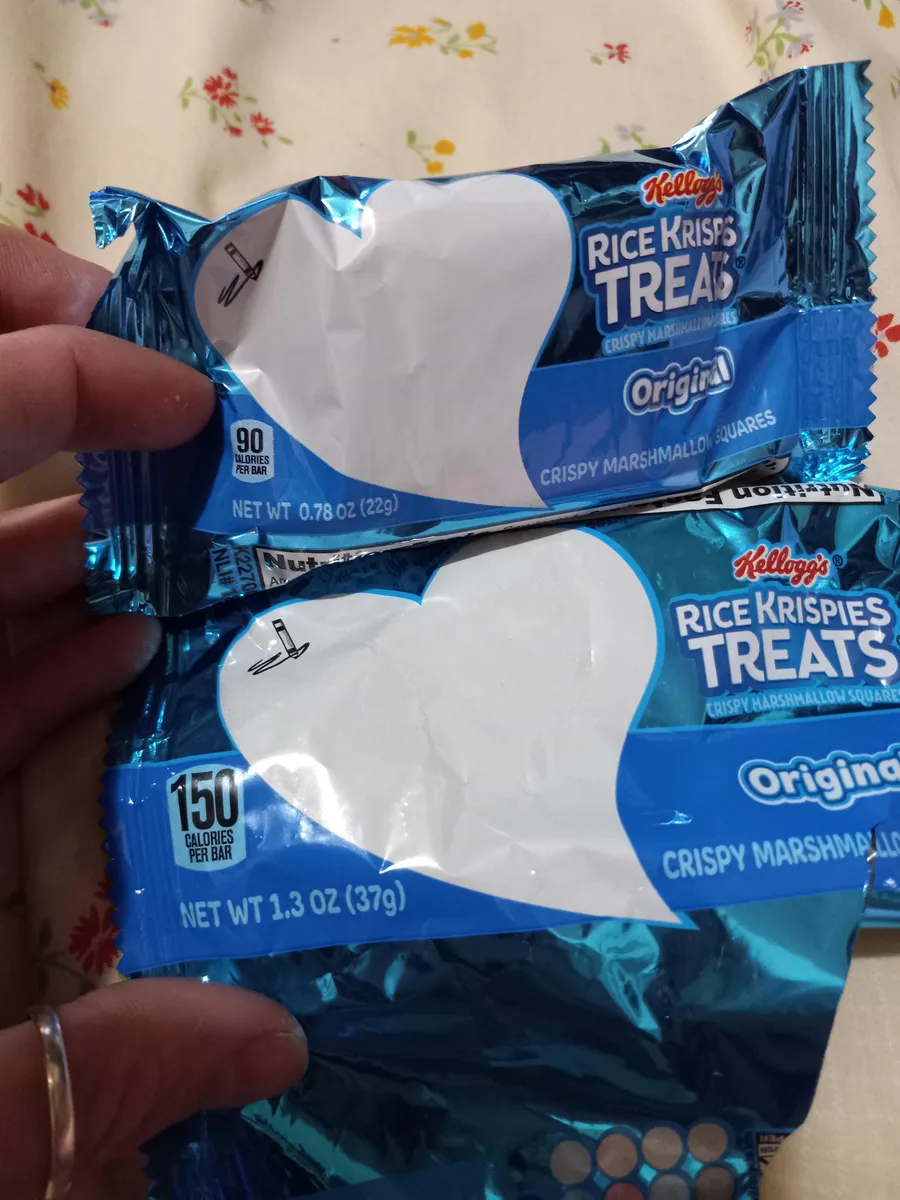 Kellogg Rice Krispies Treats — 1.3oz to 0.78oz