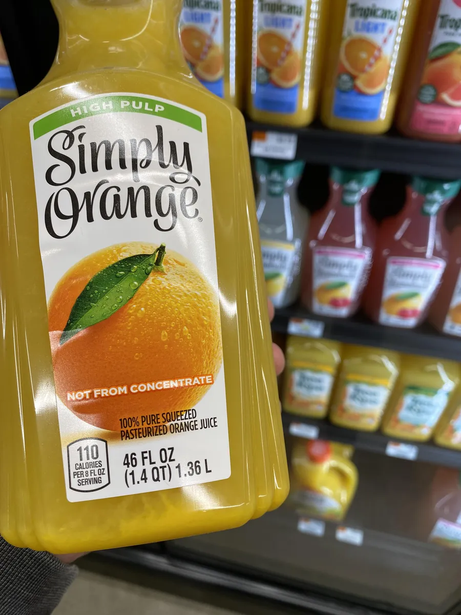 Simply Simply Orange Orange Juice — 52fl oz to 46fl oz