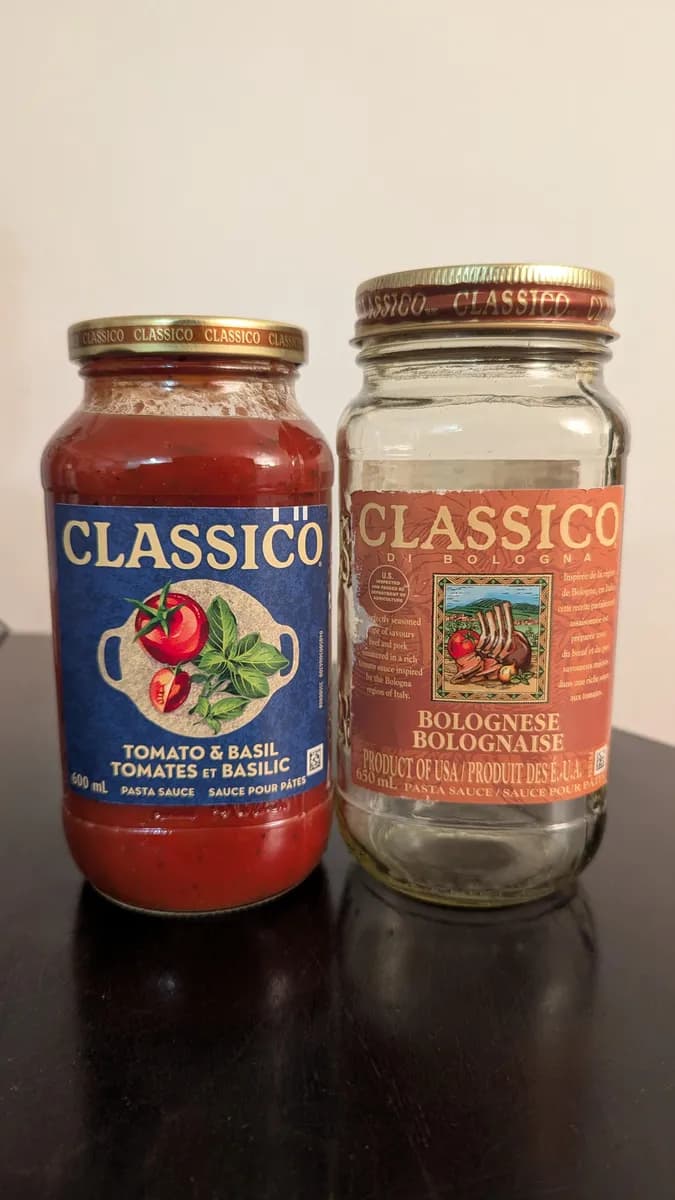 Classico Classico pasta sauce — 650ml to 600ml