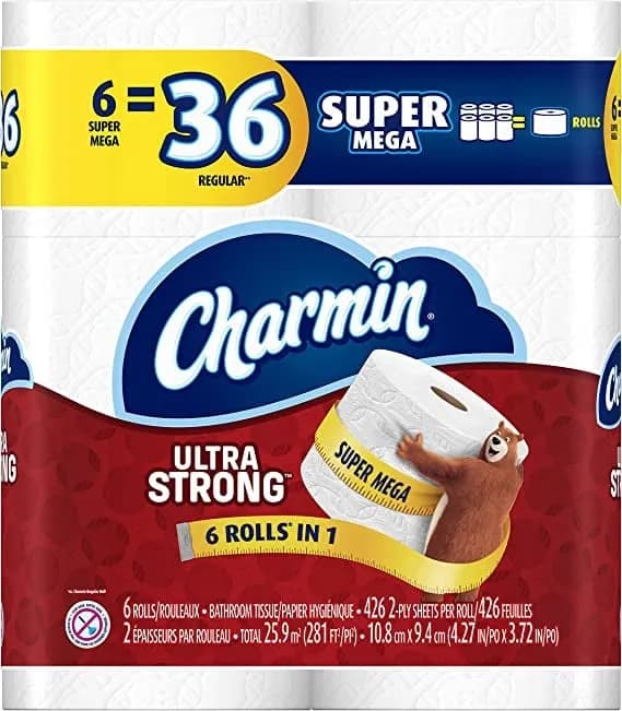 Charmin Charmin Ultra Strong Mega Roll Toilet Paper — 352ct to 286ct