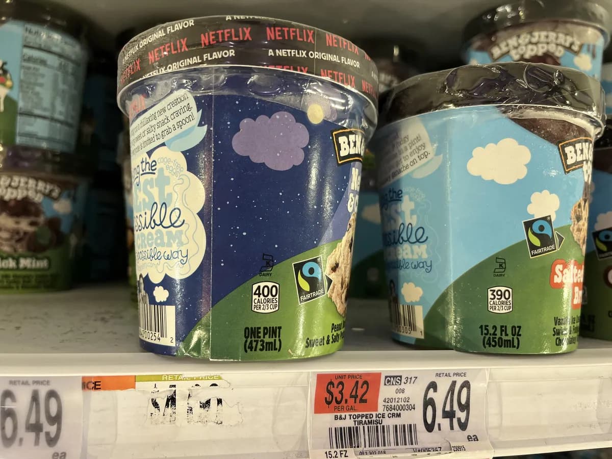 Ben & Jerry's Ice Cream Pint — 16oz to 15.2oz