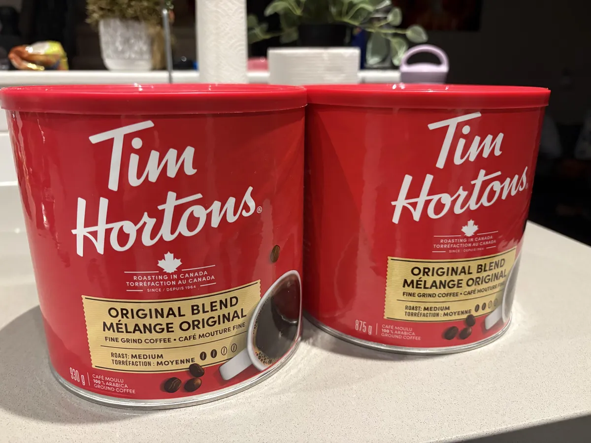 Tim Hortons Coffee — 930g to 875g