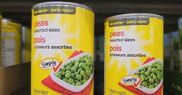 No Name Peas Assorted Sizes — 12oz to 8oz