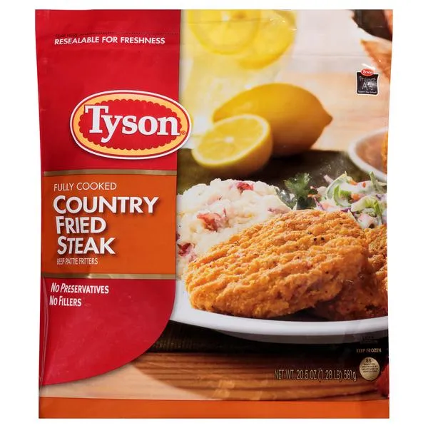 Tyson Steak Patties package photo
