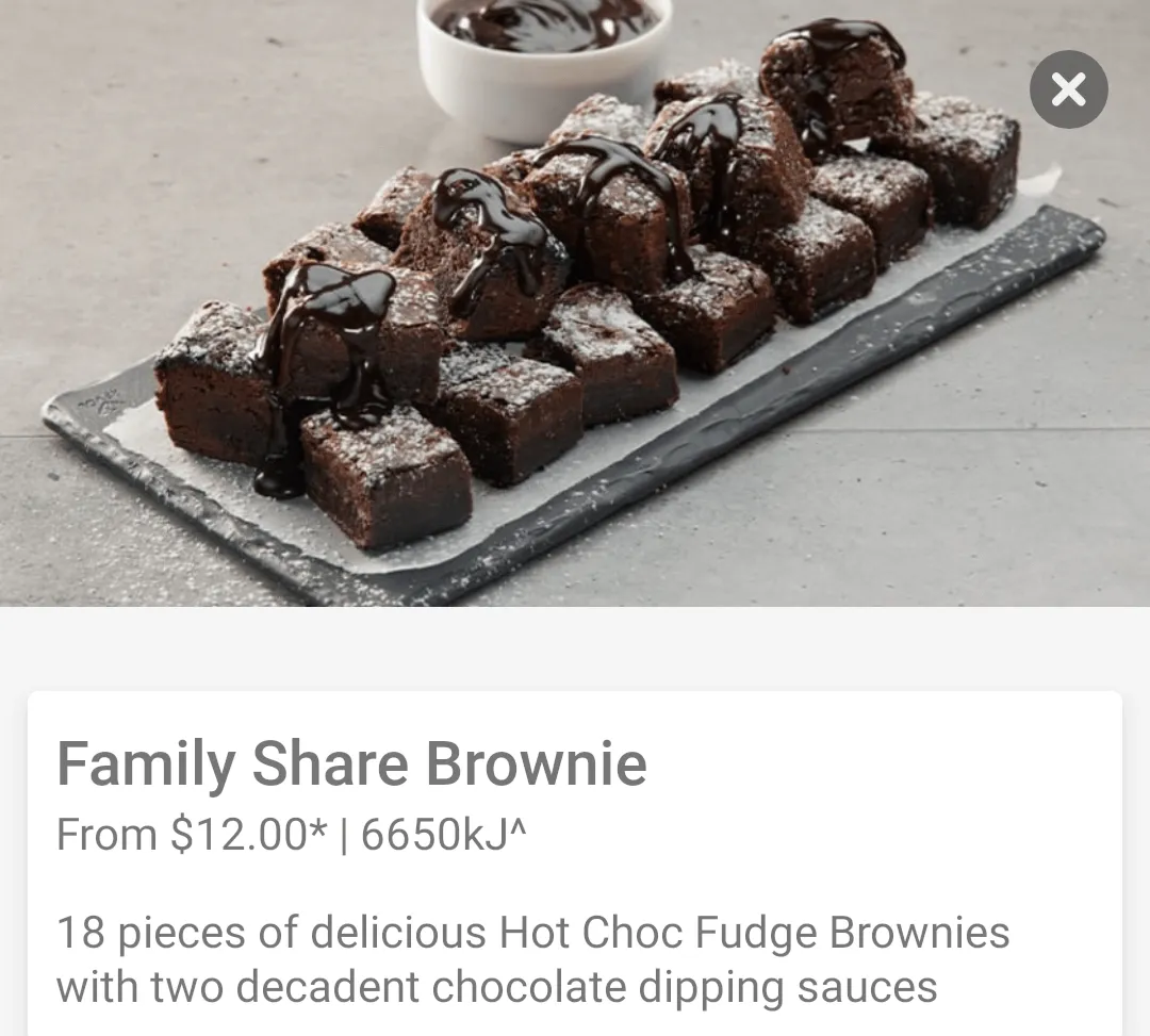 Domino's Family Share Brownies