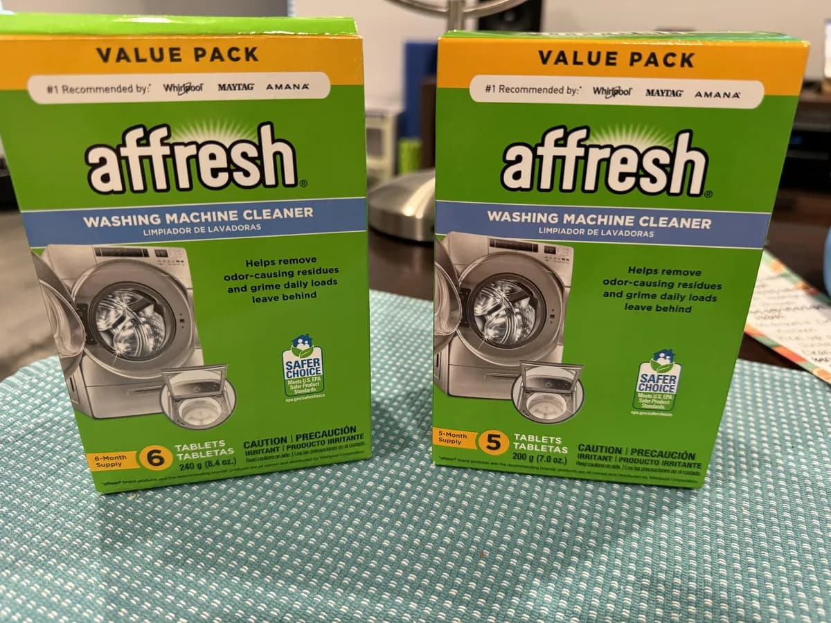 affresh Washing Machine Cleaner Value Pack — 6month supply to 5month supply