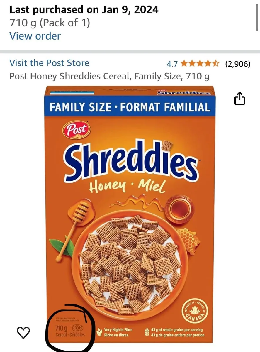 Shreddies Shreddies Family Size package photo