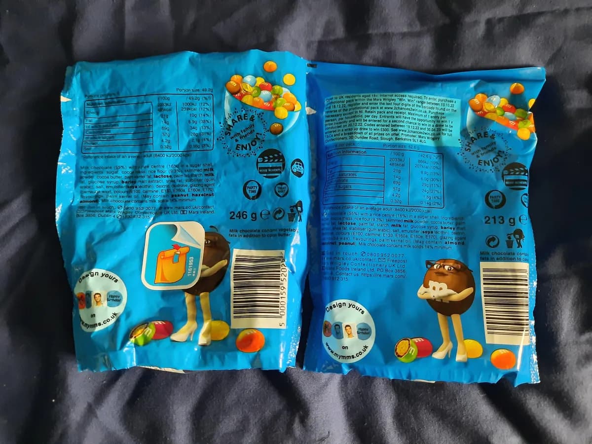 Mars Crispy M&M's package