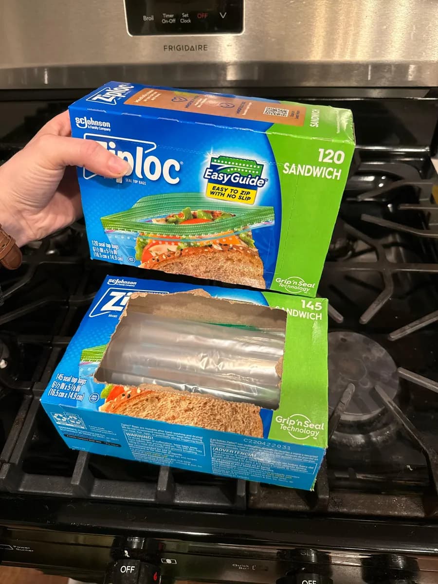 Ziploc Sandwich Bags — 145ct to 120ct