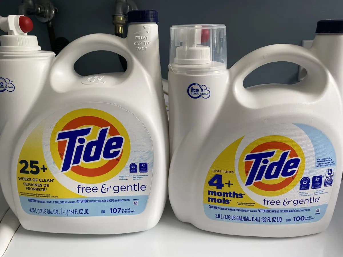 Tide Free & Gentle Laundry Detergent — 4.55L to 3.9L